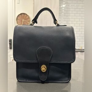 Vintage Coach Dark Navy Station Bag #5130  Authenticated! With hang tag.